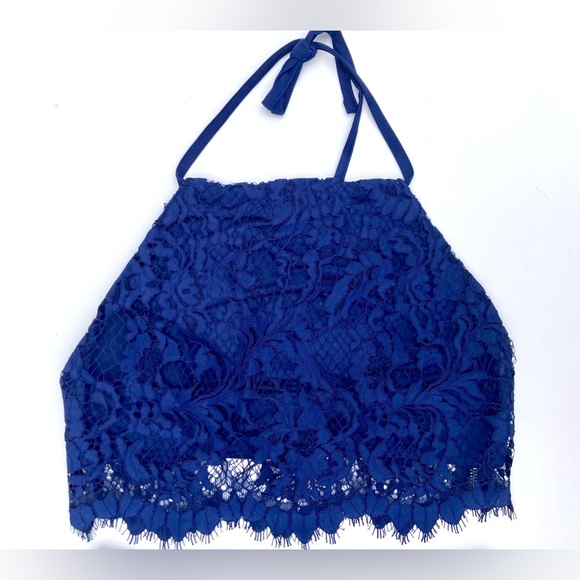 For Love and Lemons Maui Waui Blue Lace Skirt Set - Picture 5 of 16